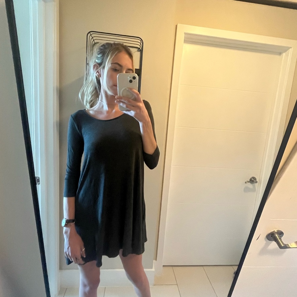 Urban Outfitters Dark Grey long sleeve dress